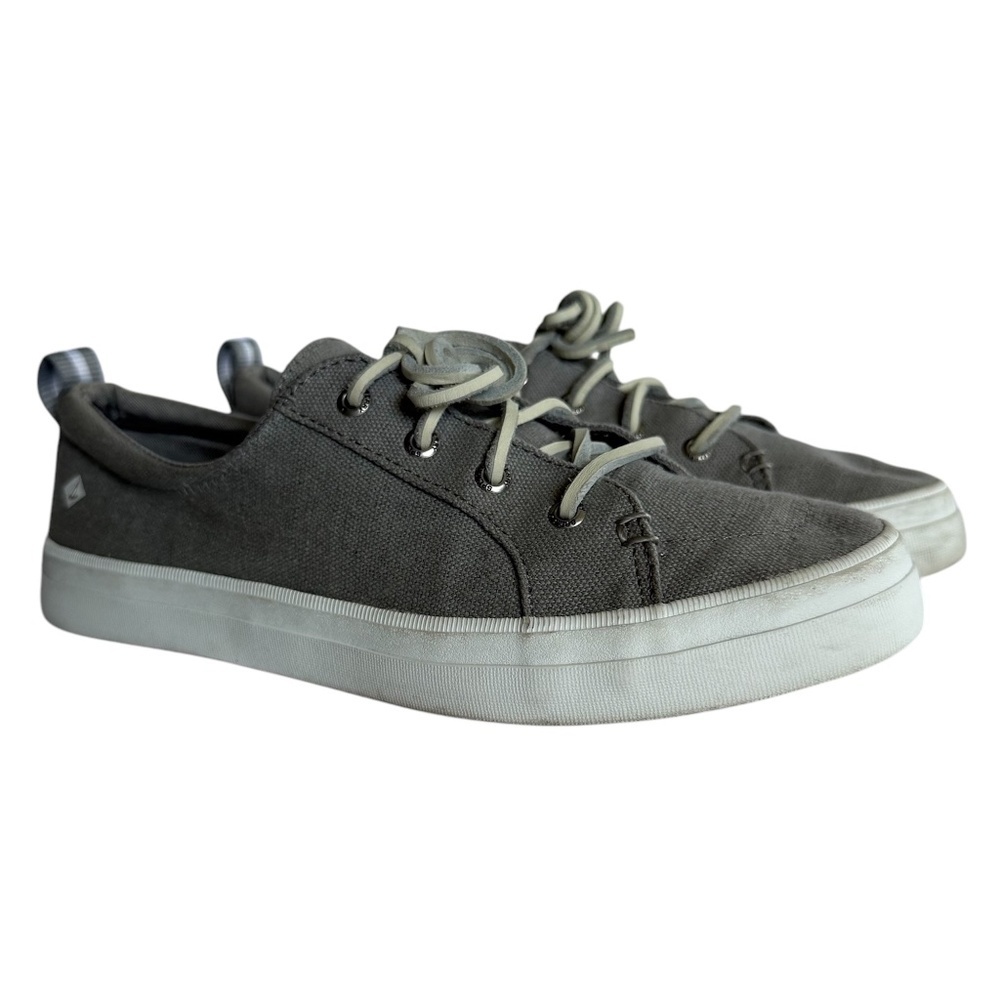 Sperry Top-‎ Sider Crest Vibe Gray Canvas Sneaker Size 8
